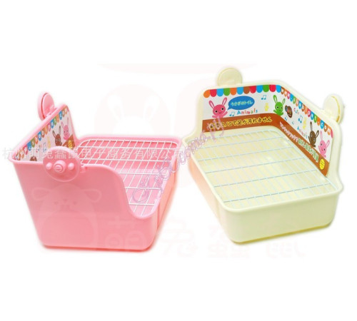 Туалет с решеткой и бортиком для кроликов