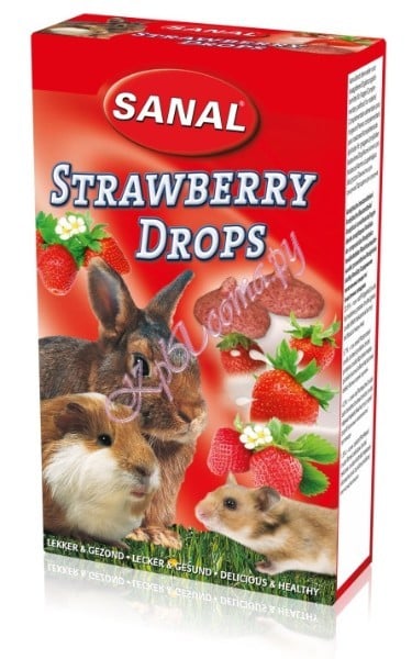 Sanal дропсы для грызунов клубника Strawberry Drops