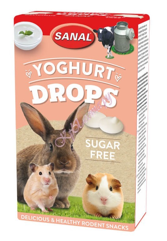 Sanal дропсы для грызунов с йогуртом без сахара Yoghurt Drops sugar free