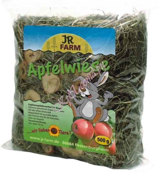 Jr Farm сено луговое с яблоками для грызунов JR Сено с яблоком 500 г.