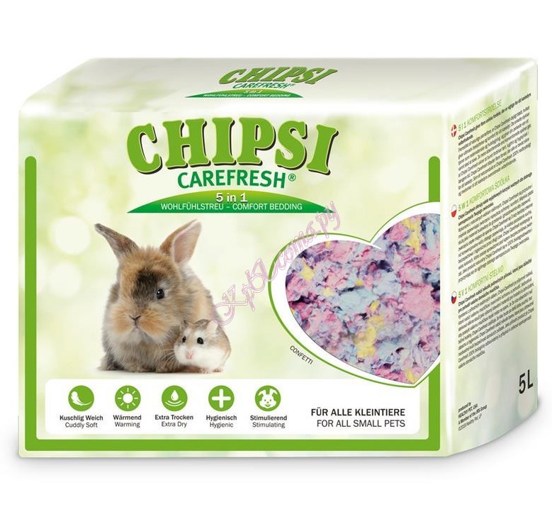 Absorption Corp разноцветный бумажный наполнитель Chipsi  Carefresh Colors Confetti 5L