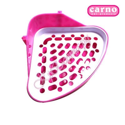 Carno угловой пластиковый туалет с решеткой для крыс и морских свинок 24х18х11 см. вид 3