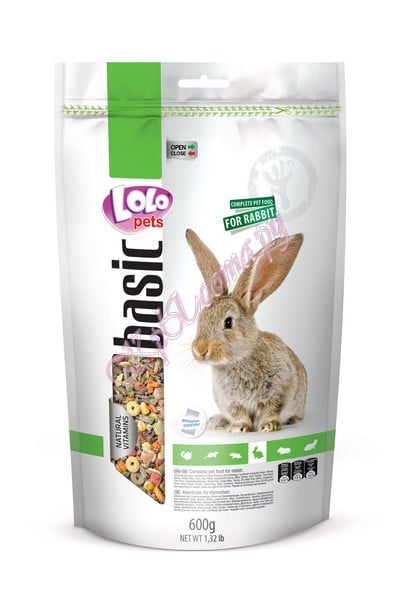Полнорационный корм для кроликов, Дойпак Lolo Pets Food Complete Rabbit Doypack 600 г.