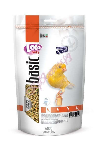 Полнорационный корм для канареек, Дойпак Lolo Pets Food Complete Canary Doypack 600 г.