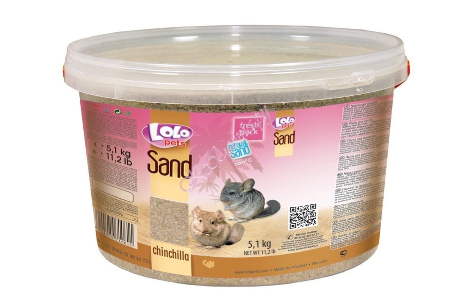 Песок для шиншилл, Ведро Lolo Pets Chinchilla Sand Bucket 5,1 кг.