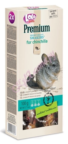 Премиум палочки для шиншилл Lolo Pets Smakers Premium Chinchilla 100 г.