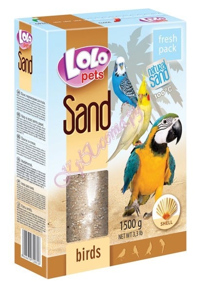 Песок с ракушками для птиц Lolo Pets Песок с ракушками для птиц 1,5 кг.
