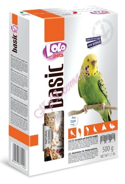Полнорационный корм для волнистых попугаев LoLo Pets Budgies Food Complete 500 г.