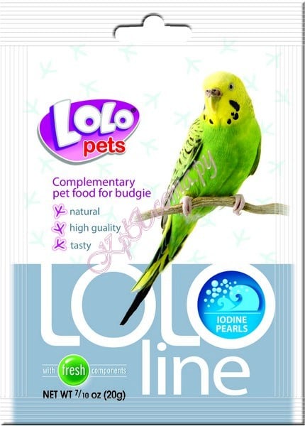 Подкормка для волнистых попугаев Йодовые жемчужины LoLo Pets Lololine Iodine Pearls 20 г.