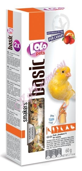 Smakers с фруктами для канареек Lolo Pets Smakers Canary Fruit 90 г.