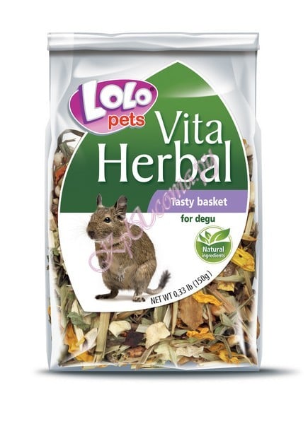 Хербал Био-корзина для дегу Lolo Pets Herbal Tasty basket for degu 150 г.