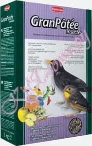 Padovan комплексный корм с насекомыми для насекомоядных птиц Granpatee insectes 1 кг.