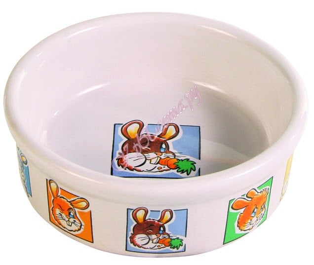 Trixie миска керамическая для грызунов Миска Веселый Кролик